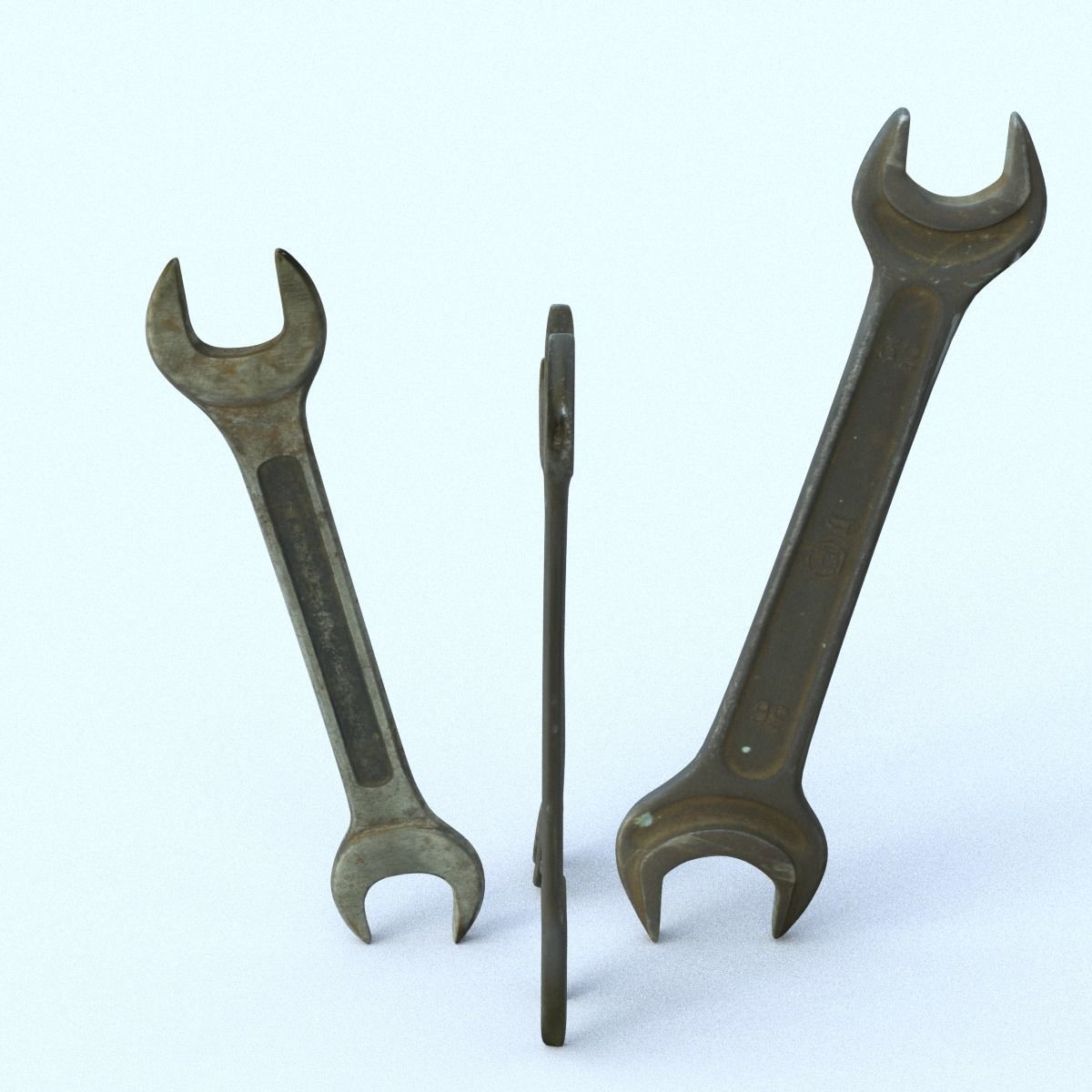 Wrenchs Low SM Low-poly 3D model_10