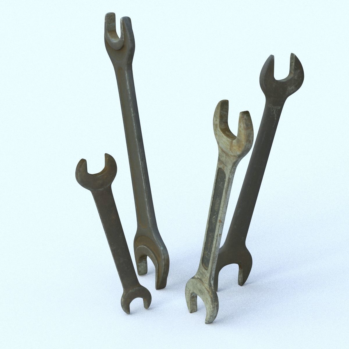 Wrenchs Low SM Low-poly 3D model_11