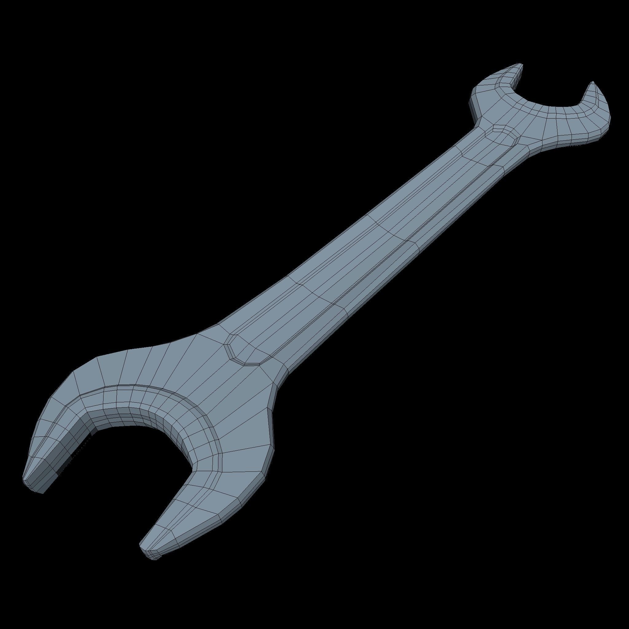 Wrench Low SM Free low-poly 3D model_3