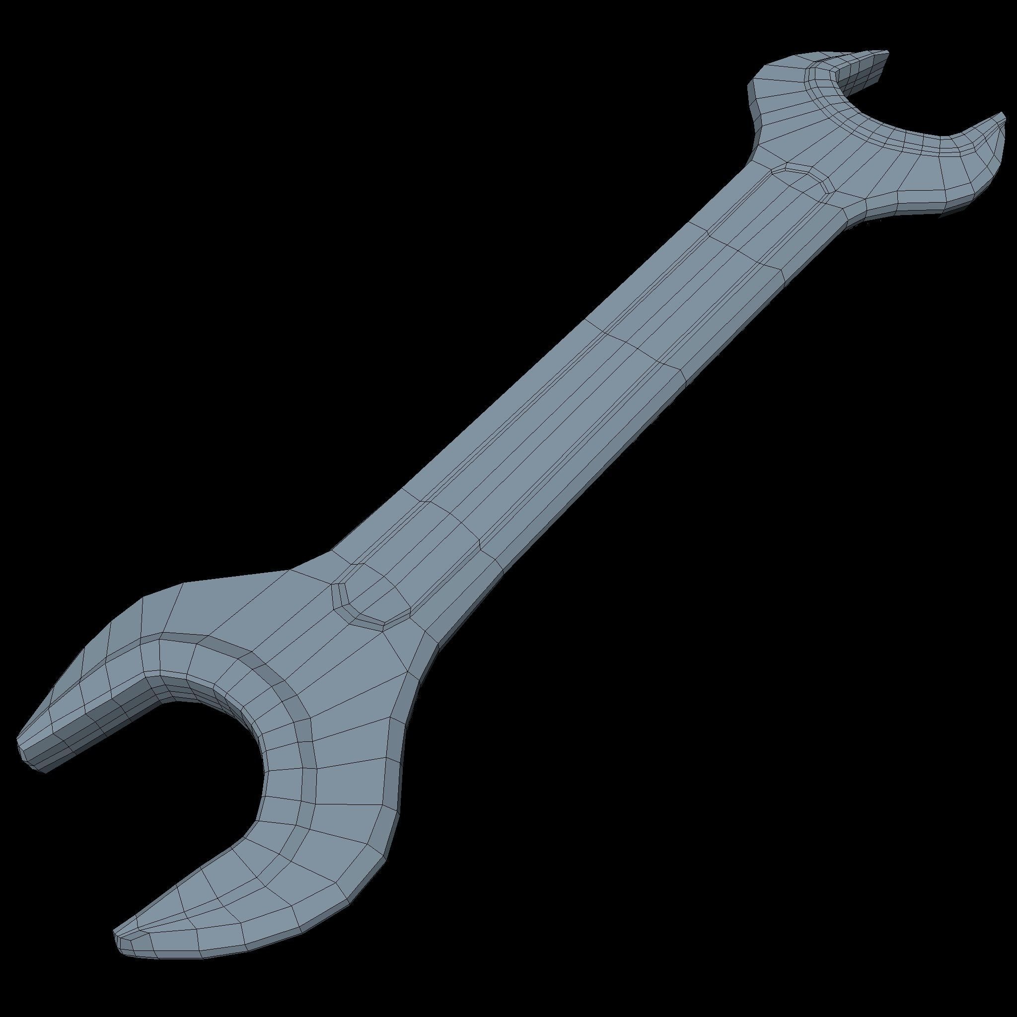 Wrench Low SM Free low-poly 3D model_4