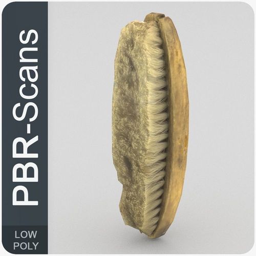 Brush Low Poly hair Low-poly 3D model