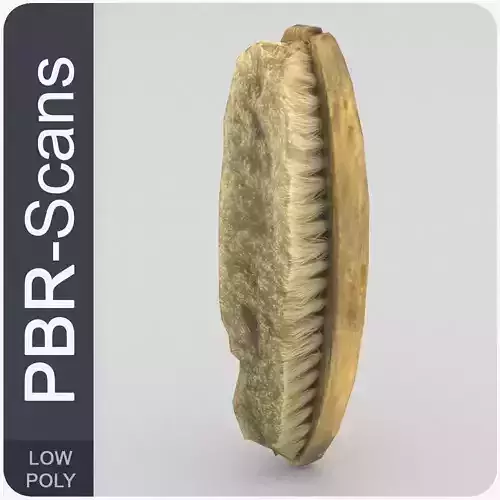Brush Low Poly hair Low-poly 3D model