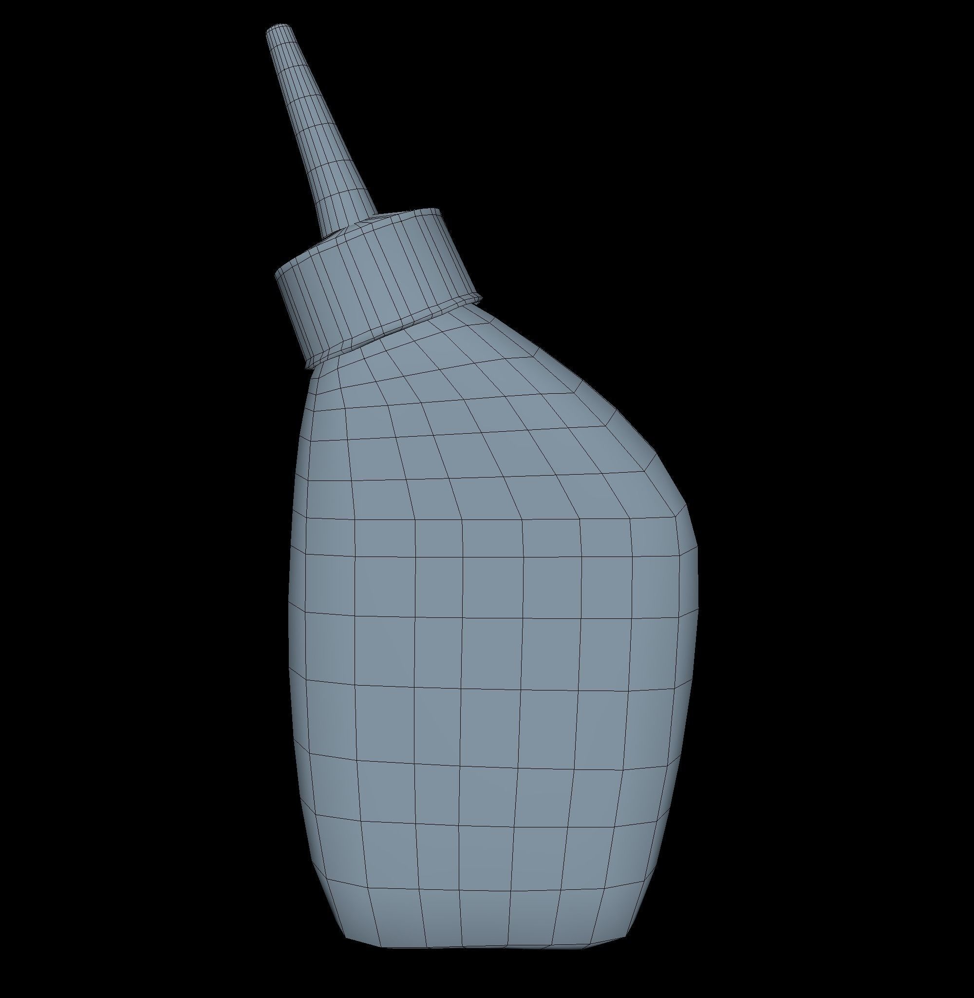 Oiler Low Poly oil bottle Low-poly 3D model_1