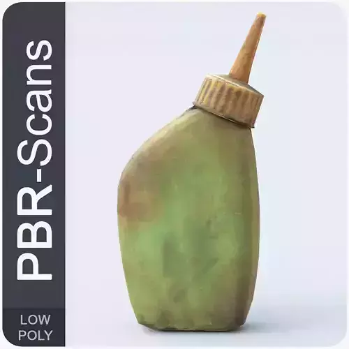 Oiler Low Poly oil bottle Low-poly 3D model