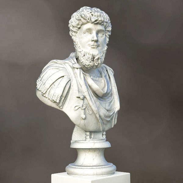 Lucius Verus Emperor Bust 3D model_4