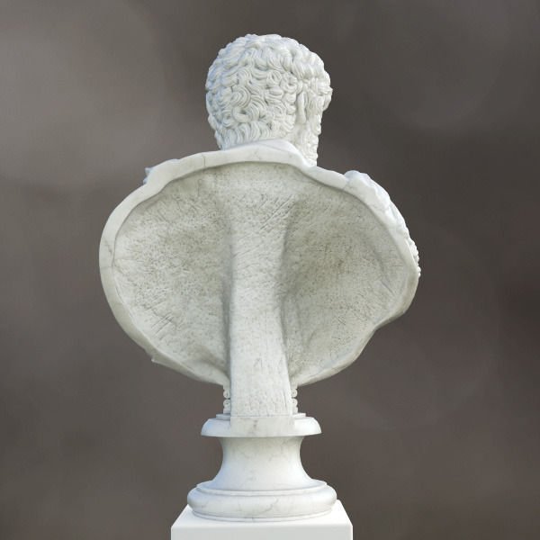 Lucius Verus Emperor Bust 3D model_3