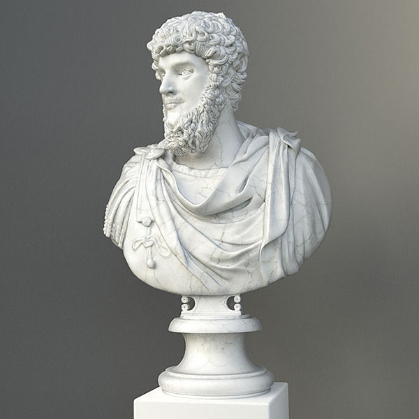Lucius Verus Emperor Bust 3D model_1
