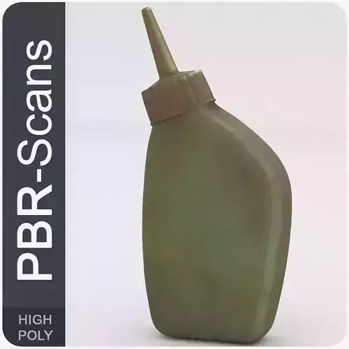 Oiler High Poly olive oil bottle
