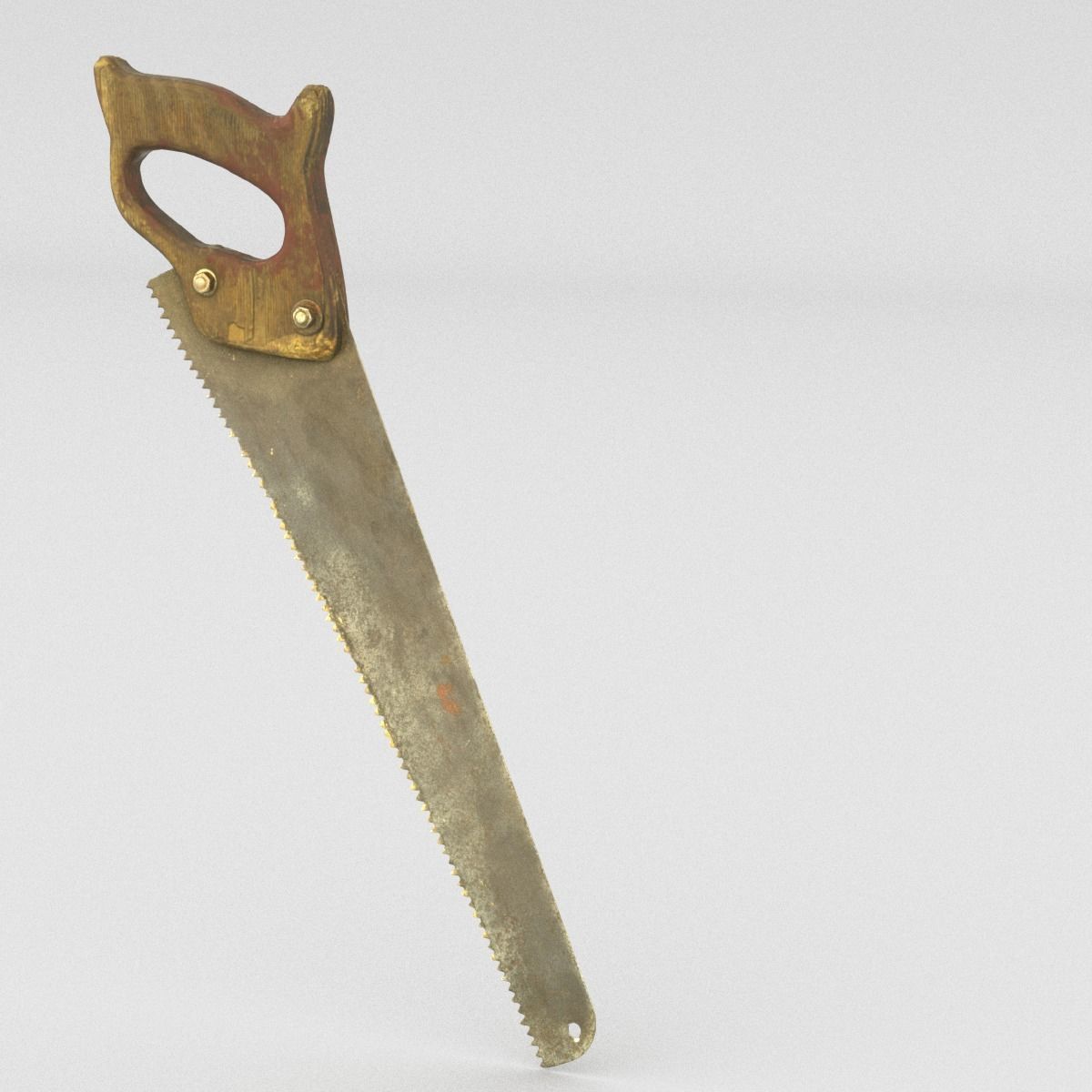 Handsaw High Poly saw blade 3D model_8