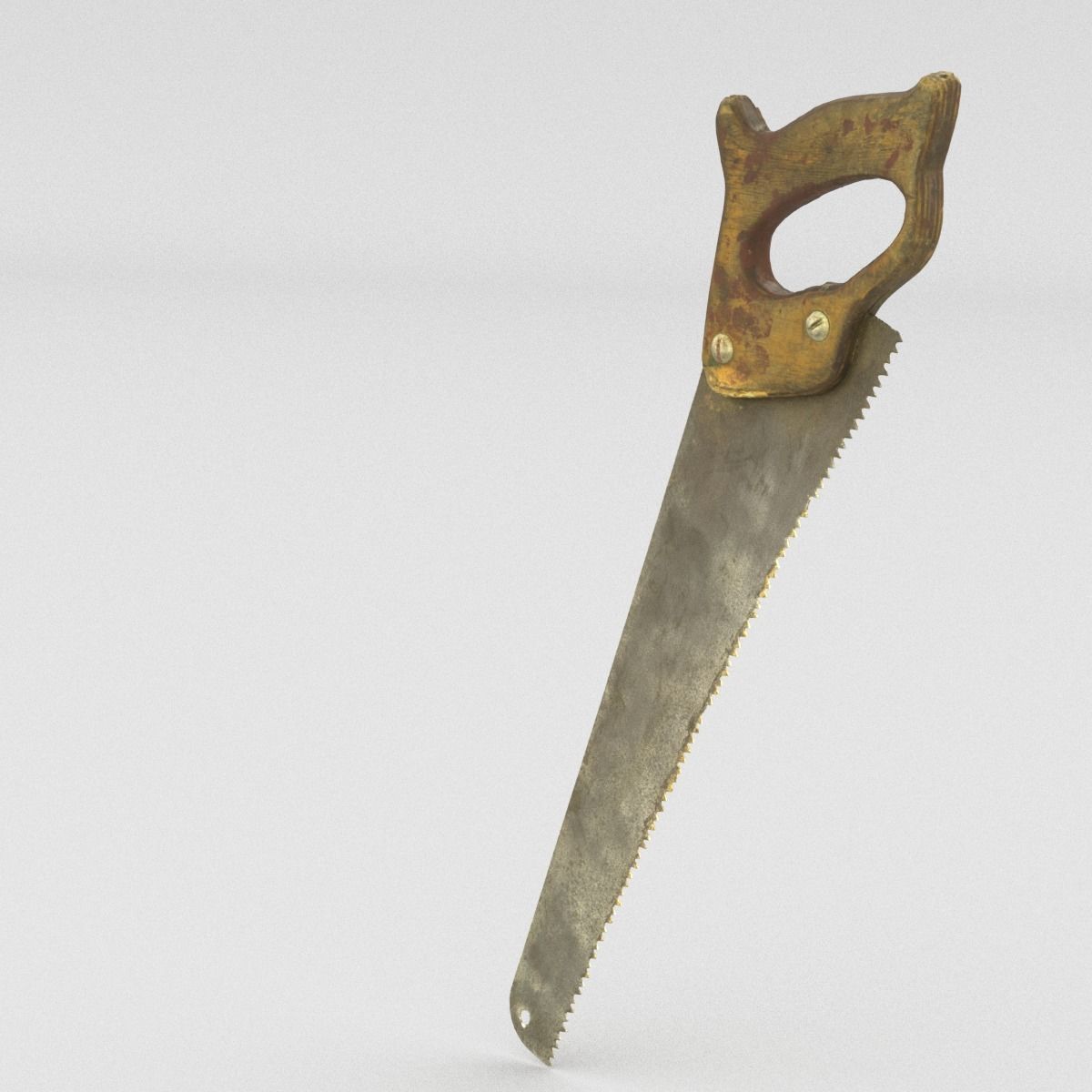 Handsaw High Poly saw blade 3D model_9