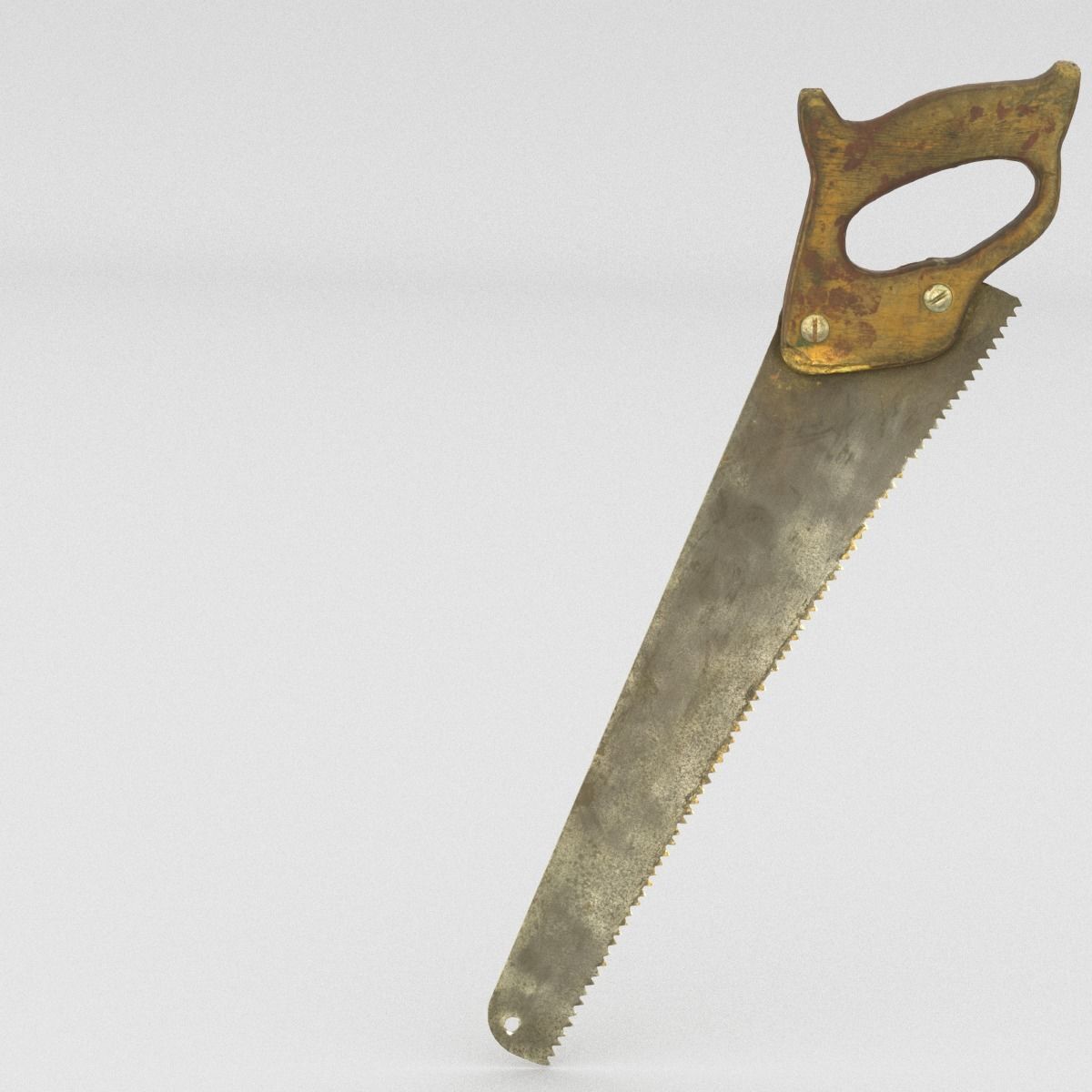 Handsaw High Poly saw blade 3D model_10