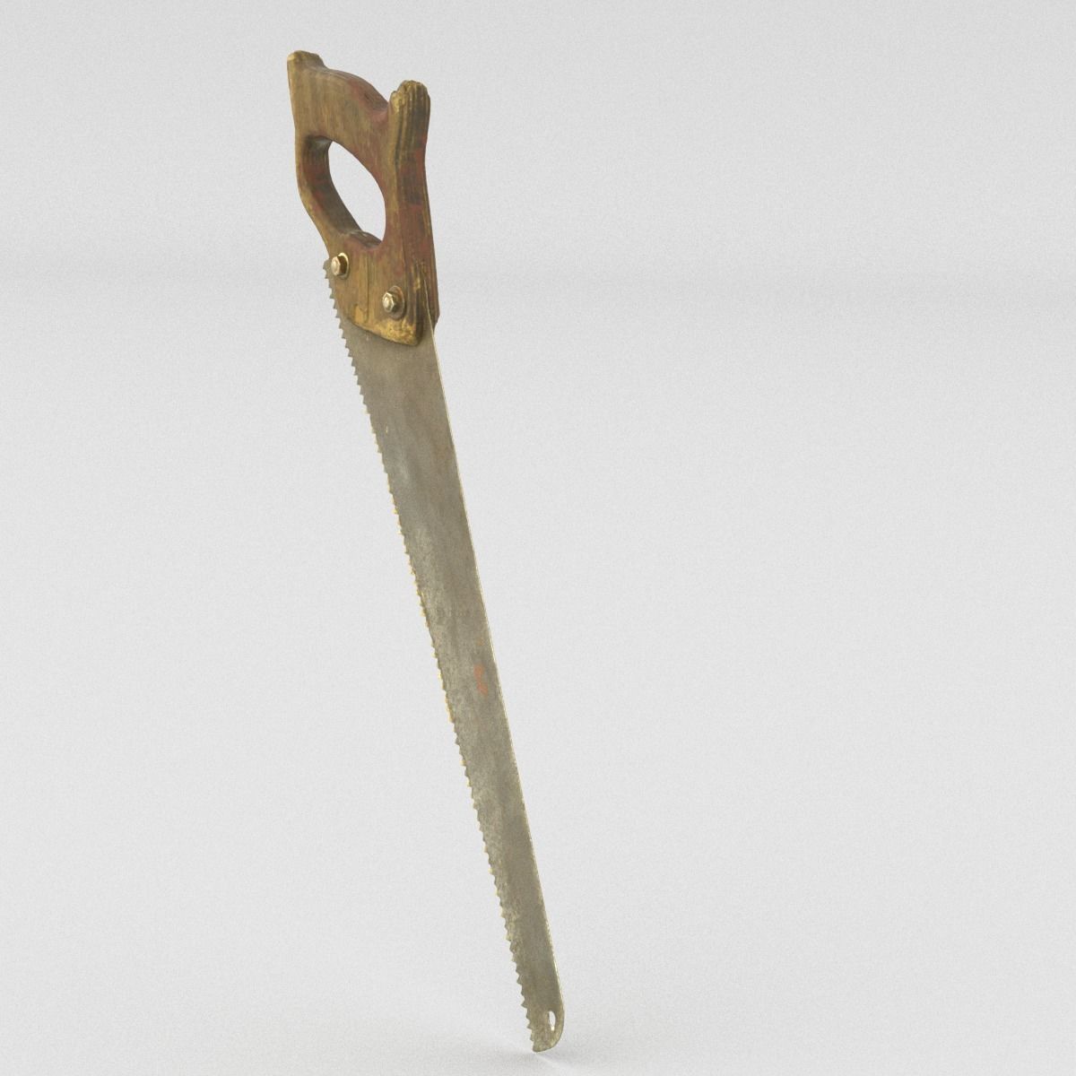 Handsaw High Poly saw blade 3D model_5