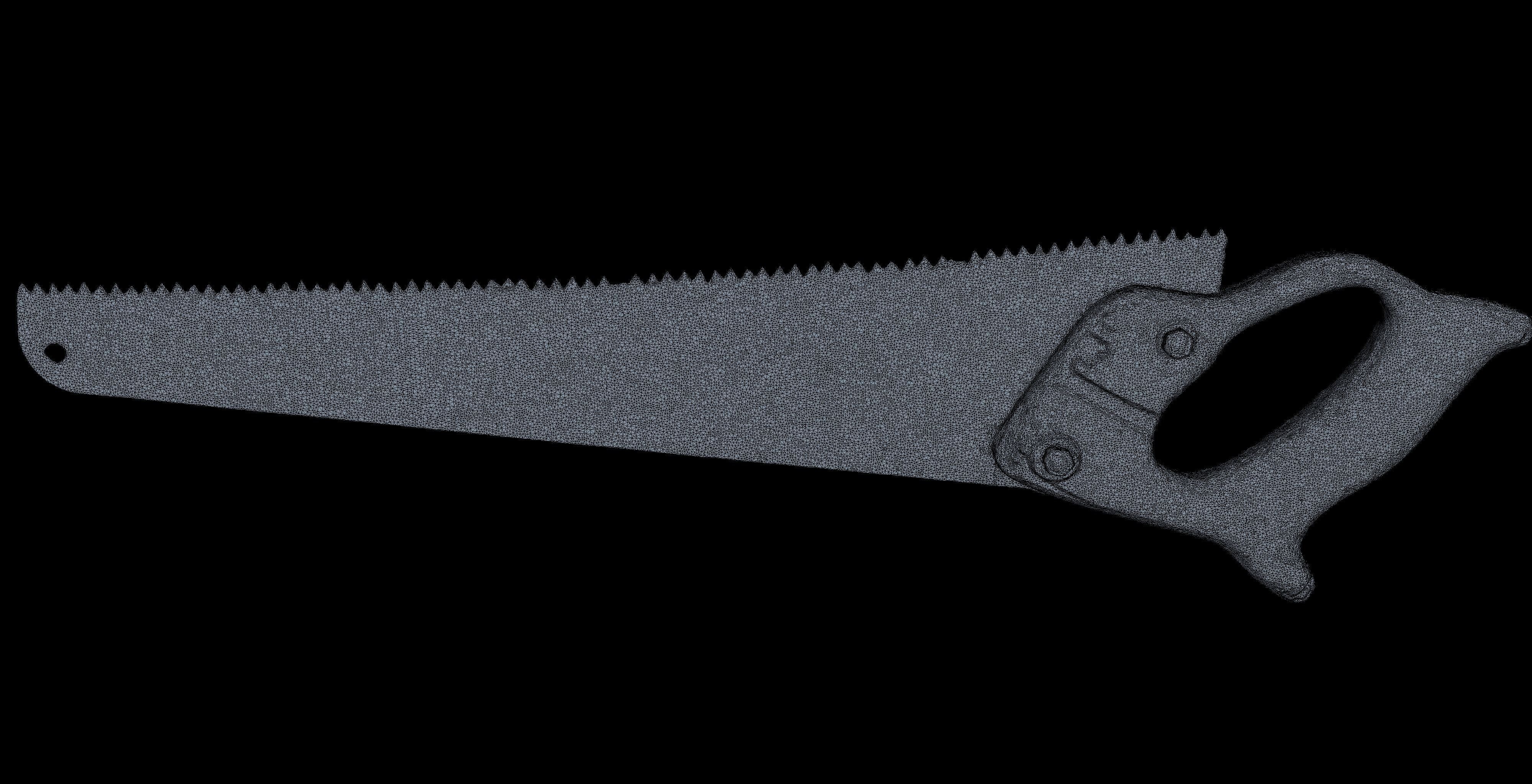 Handsaw High Poly saw blade 3D model_2