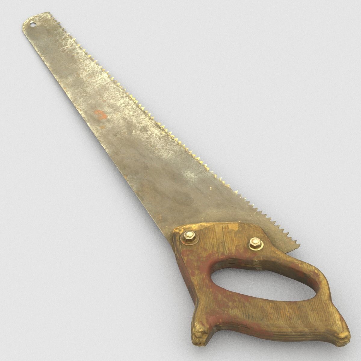 Handsaw High Poly saw blade 3D model_1