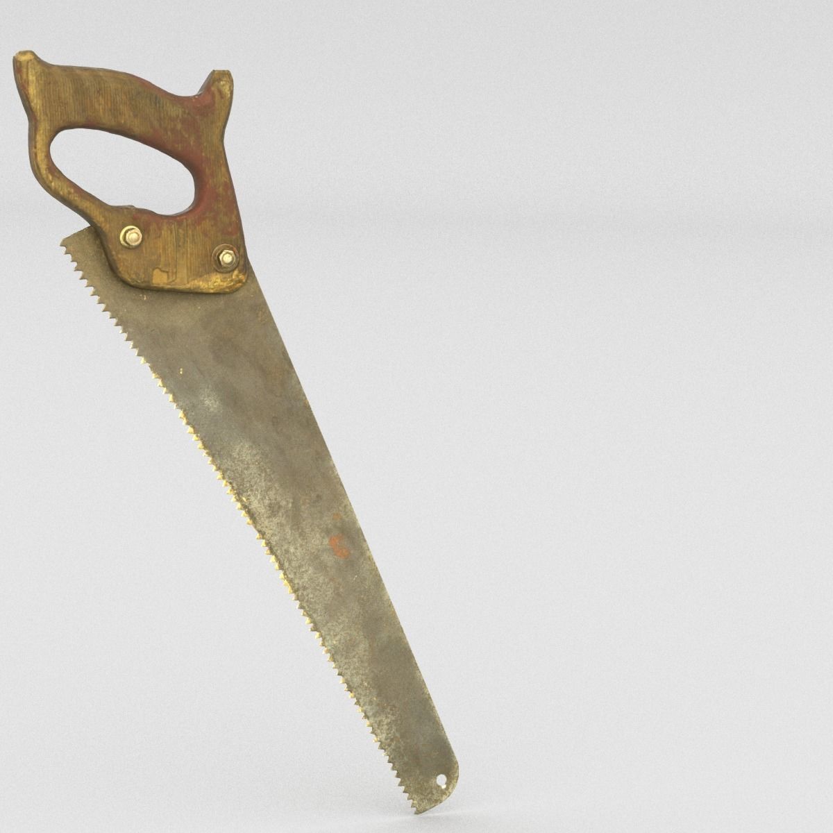 Handsaw High Poly saw blade 3D model_7