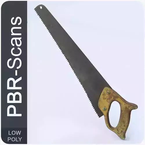 Handsaw Low Poly knife Low-poly 3D model