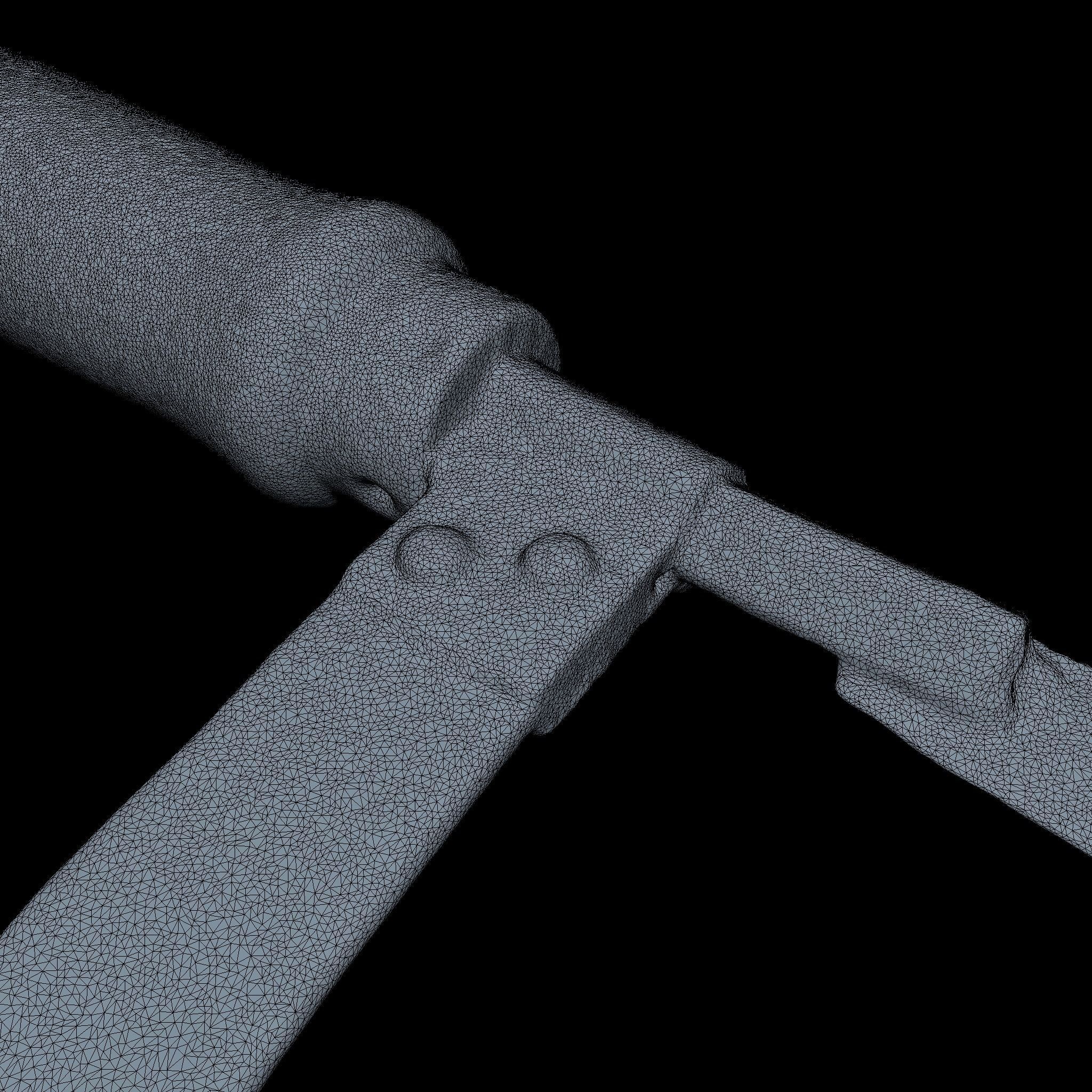 Hacksaw High Poly metal tool 3D model_3
