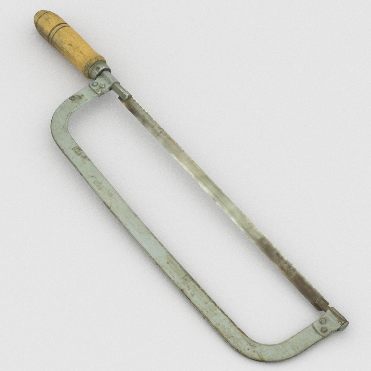 Hacksaw High Poly metal tool 3D model_1