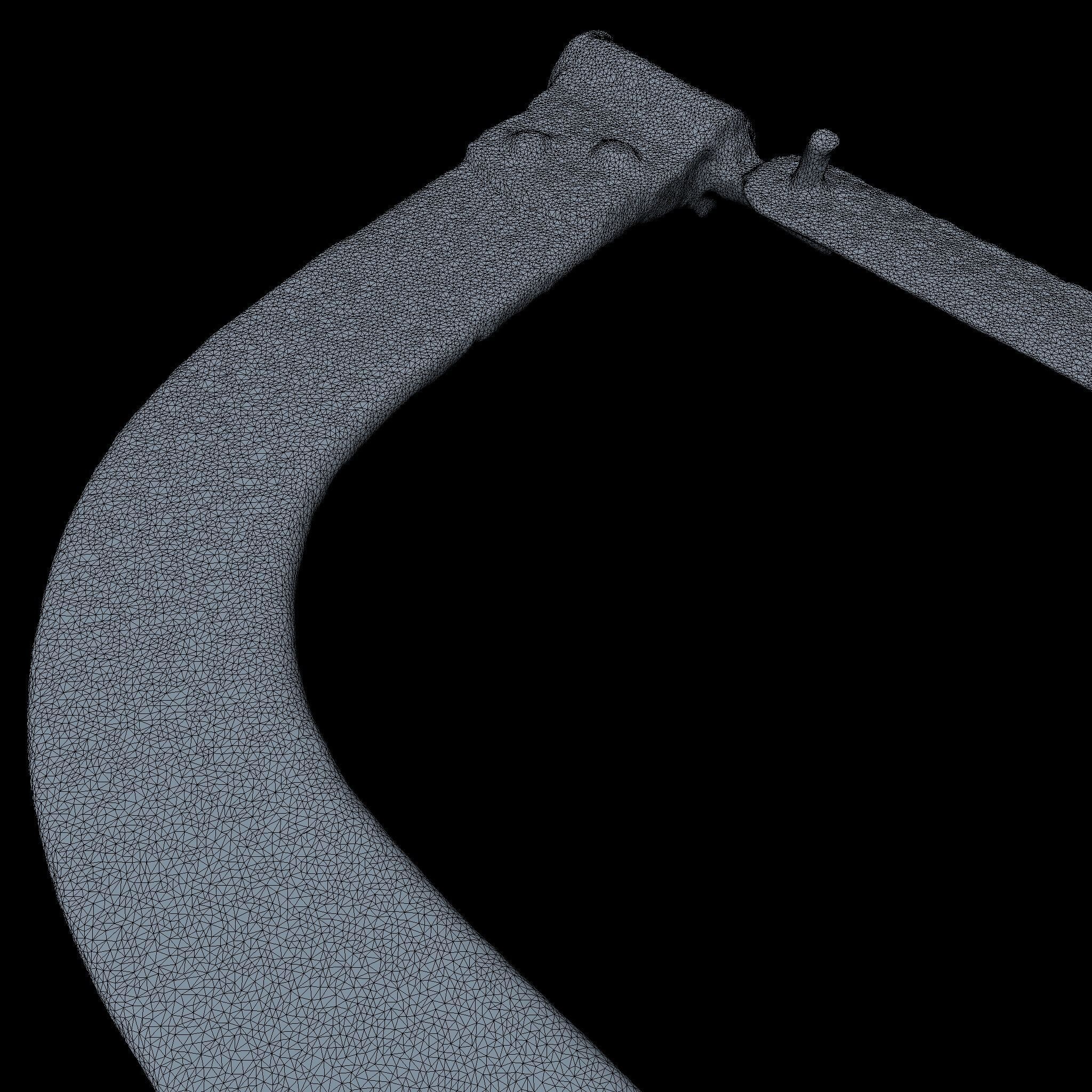 Hacksaw High Poly metal tool 3D model_4