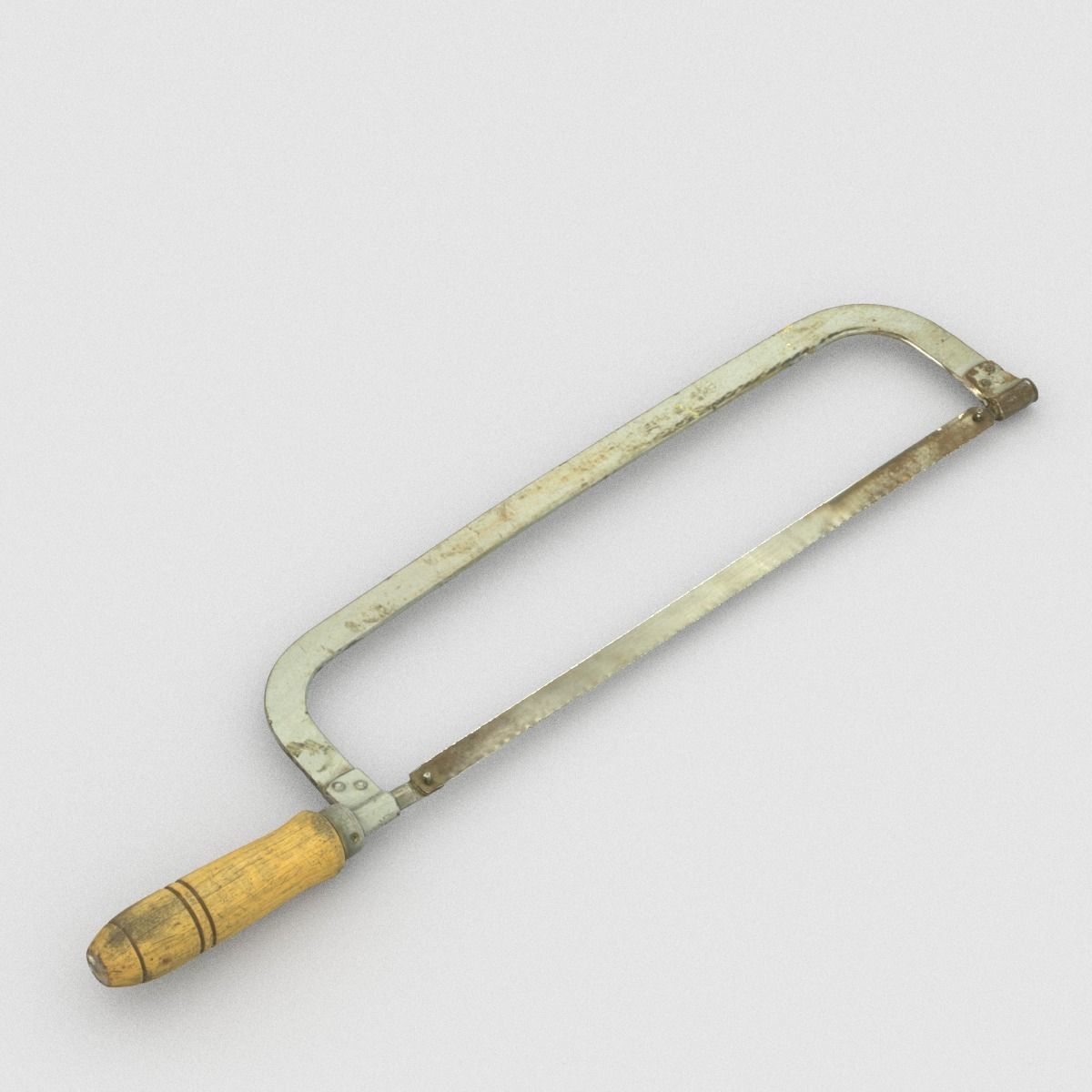 Hacksaw High Poly metal tool 3D model_2