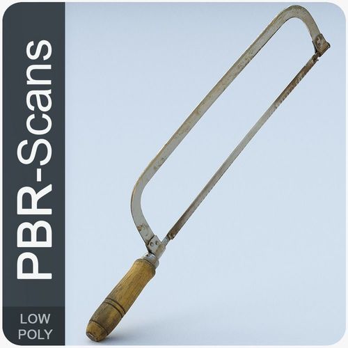 Hacksaw Low Poly fishing hook - fishing hook Low-poly 3D model