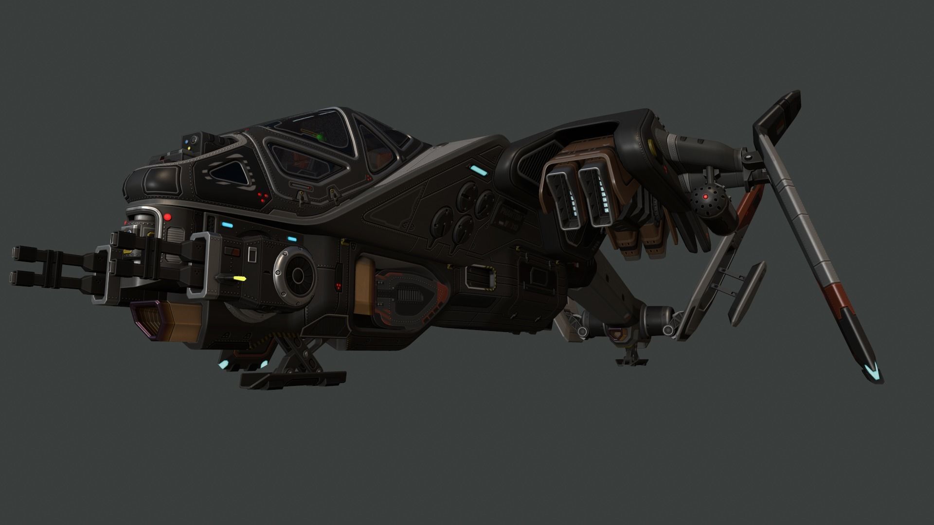 Phantom Aircraft Low-poly 3D model_2