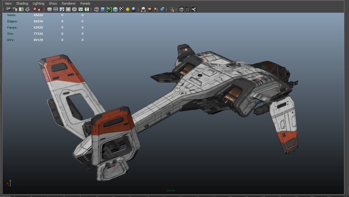 Phantom Aircraft Low-poly 3D model_28