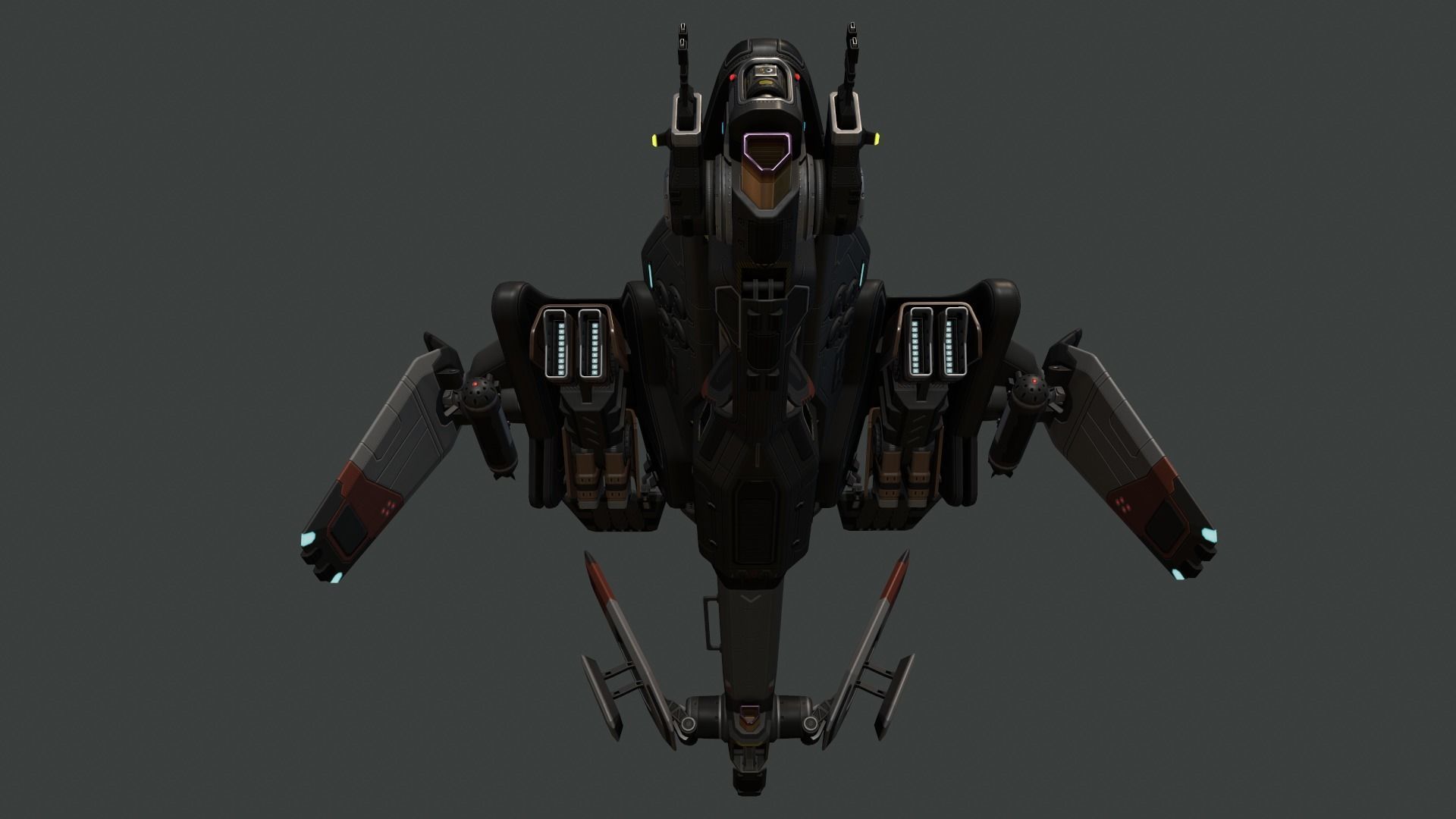 Phantom Aircraft Low-poly 3D model_12