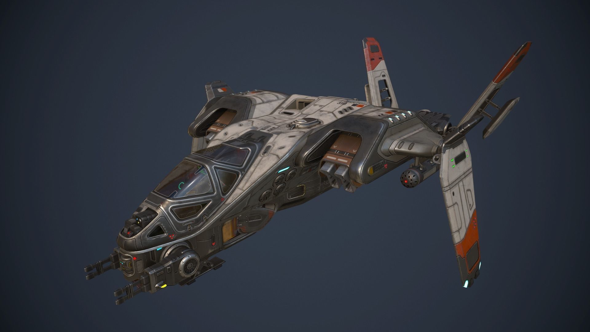 Phantom Aircraft Low-poly 3D model_21