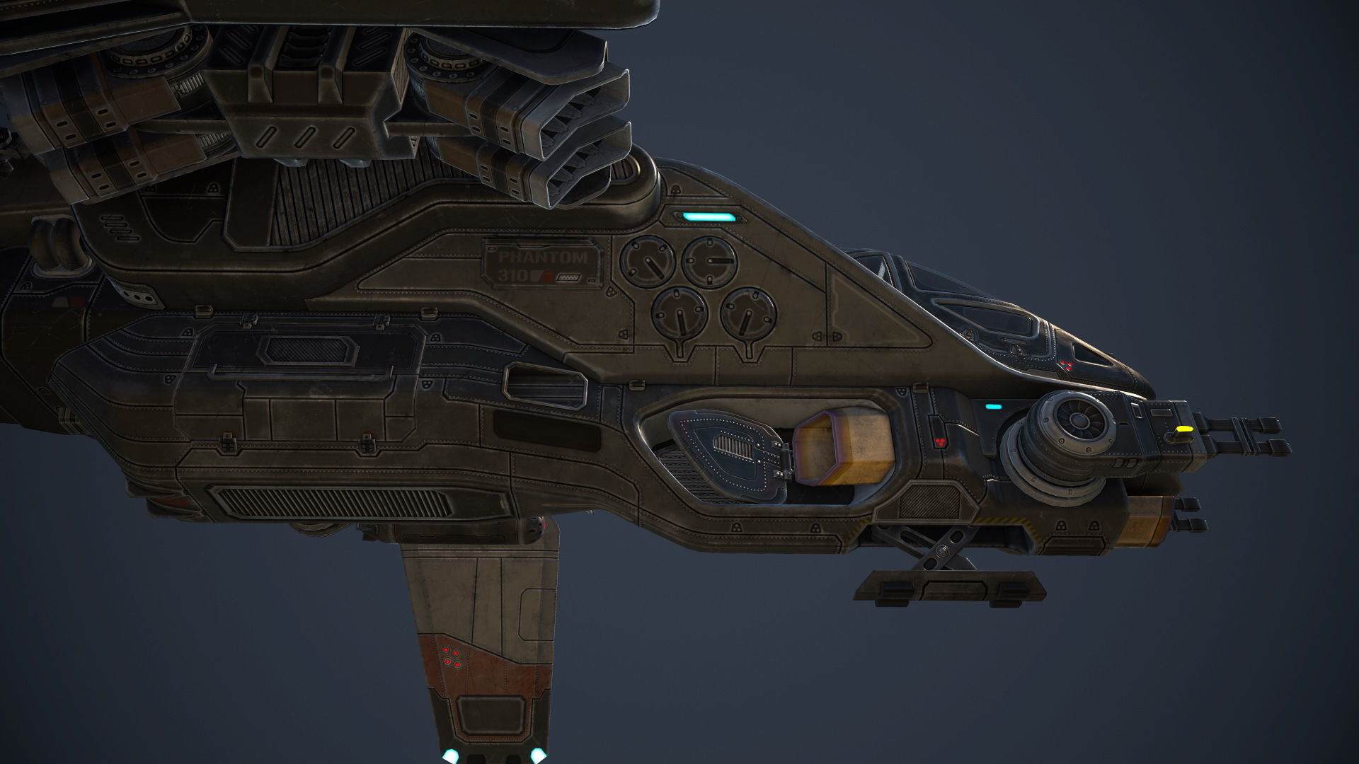 Phantom Aircraft Low-poly 3D model_17