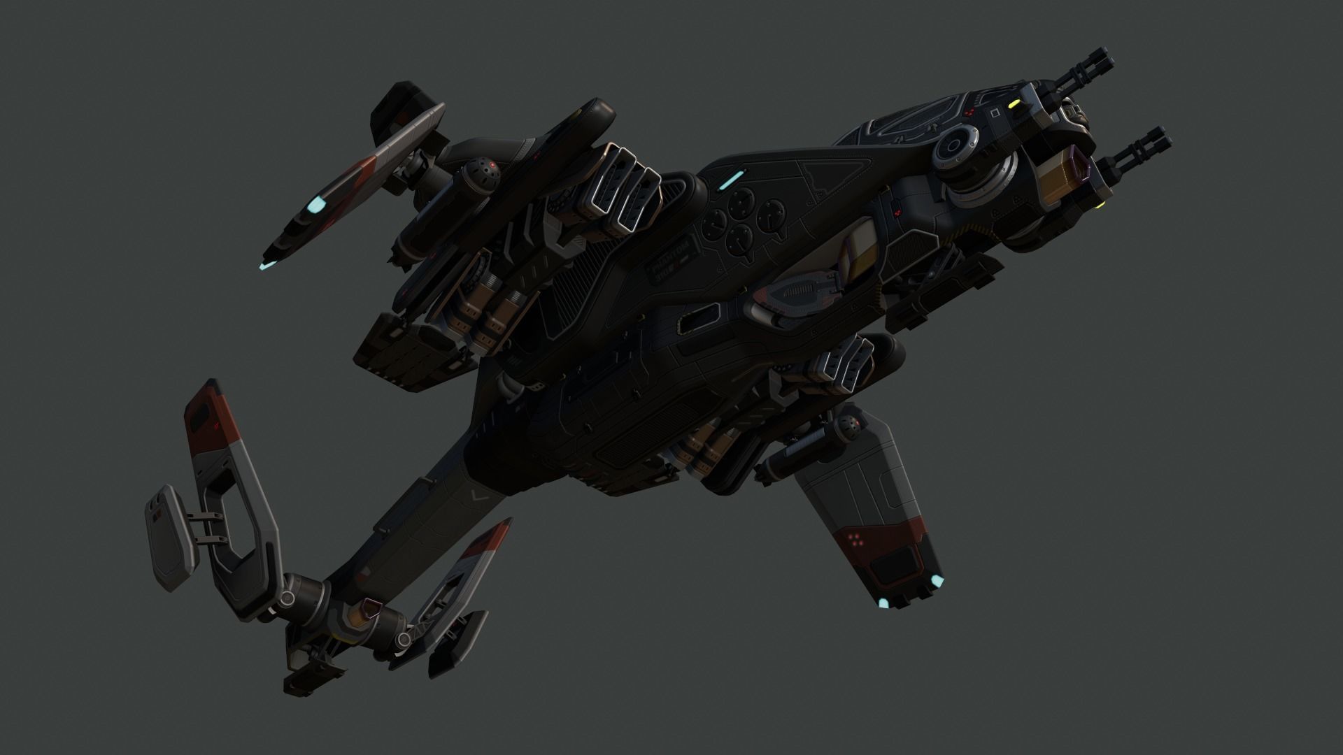 Phantom Aircraft Low-poly 3D model_7
