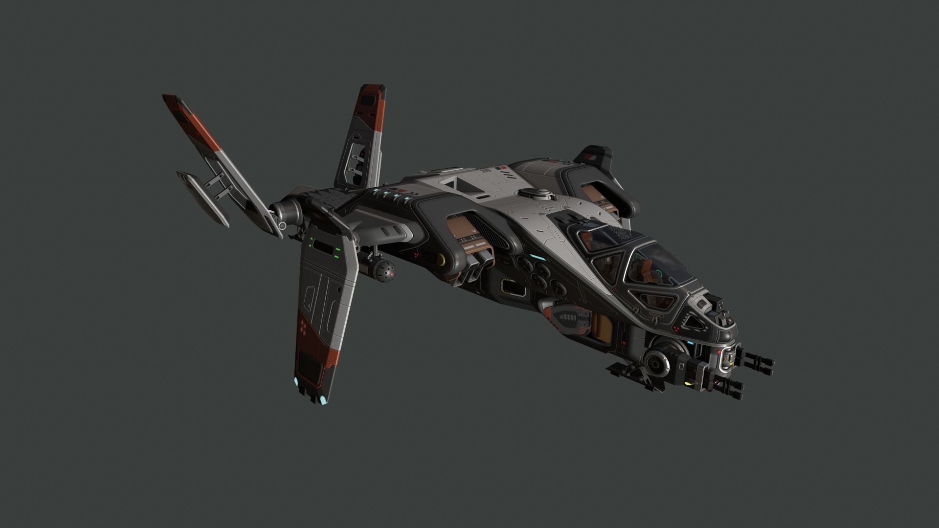 Phantom Aircraft Low-poly 3D model_6