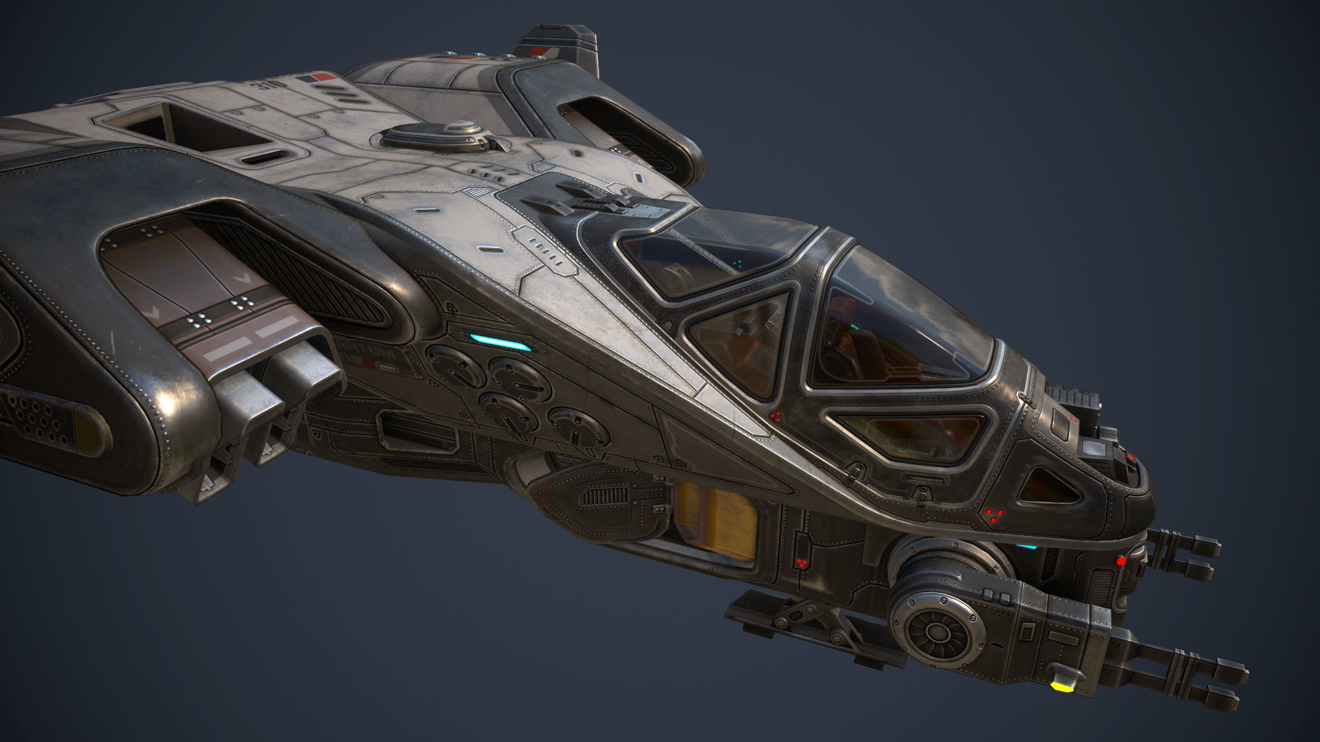 Phantom Aircraft Low-poly 3D model_16