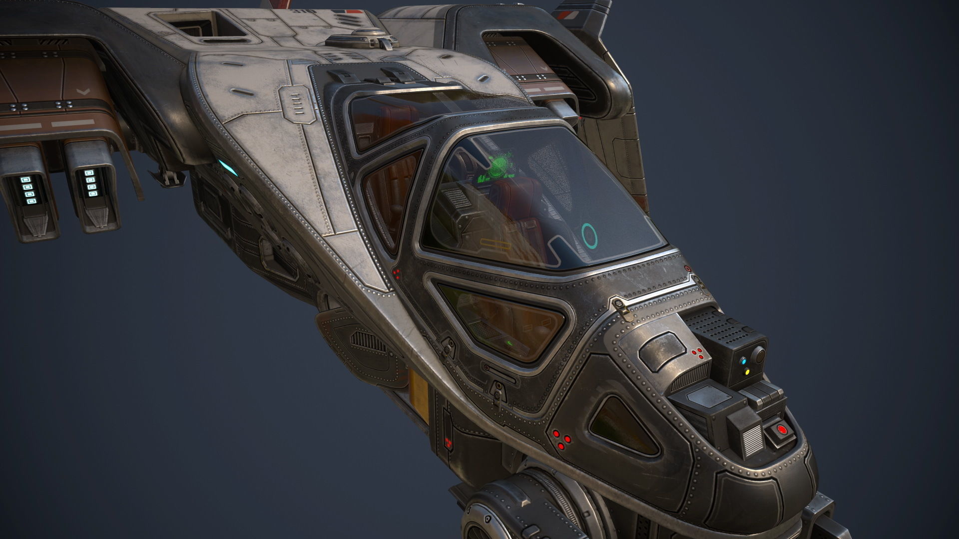 Phantom Aircraft Low-poly 3D model_22