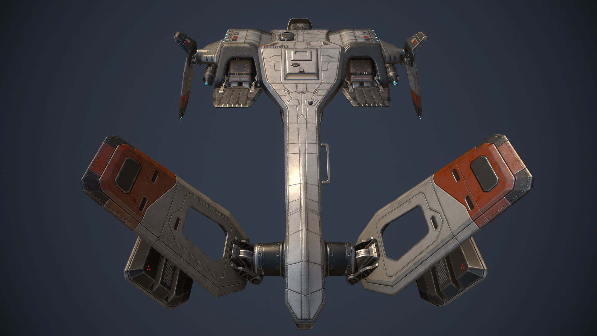 Phantom Aircraft Low-poly 3D model_15