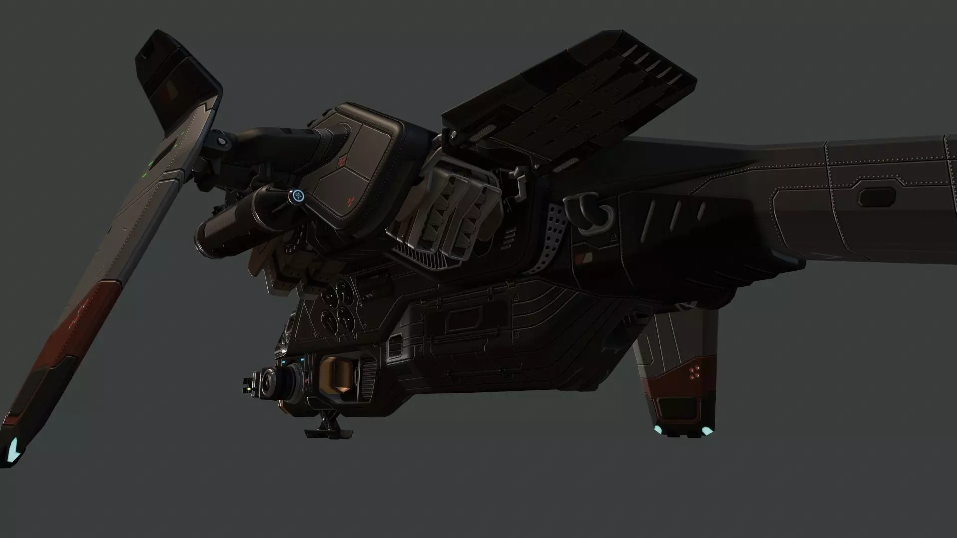 Phantom Aircraft Low-poly 3D model_0