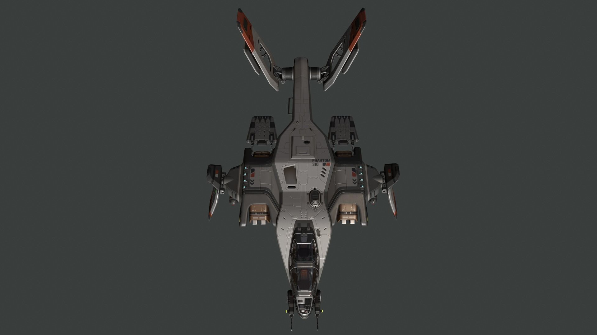 Phantom Aircraft Low-poly 3D model_11