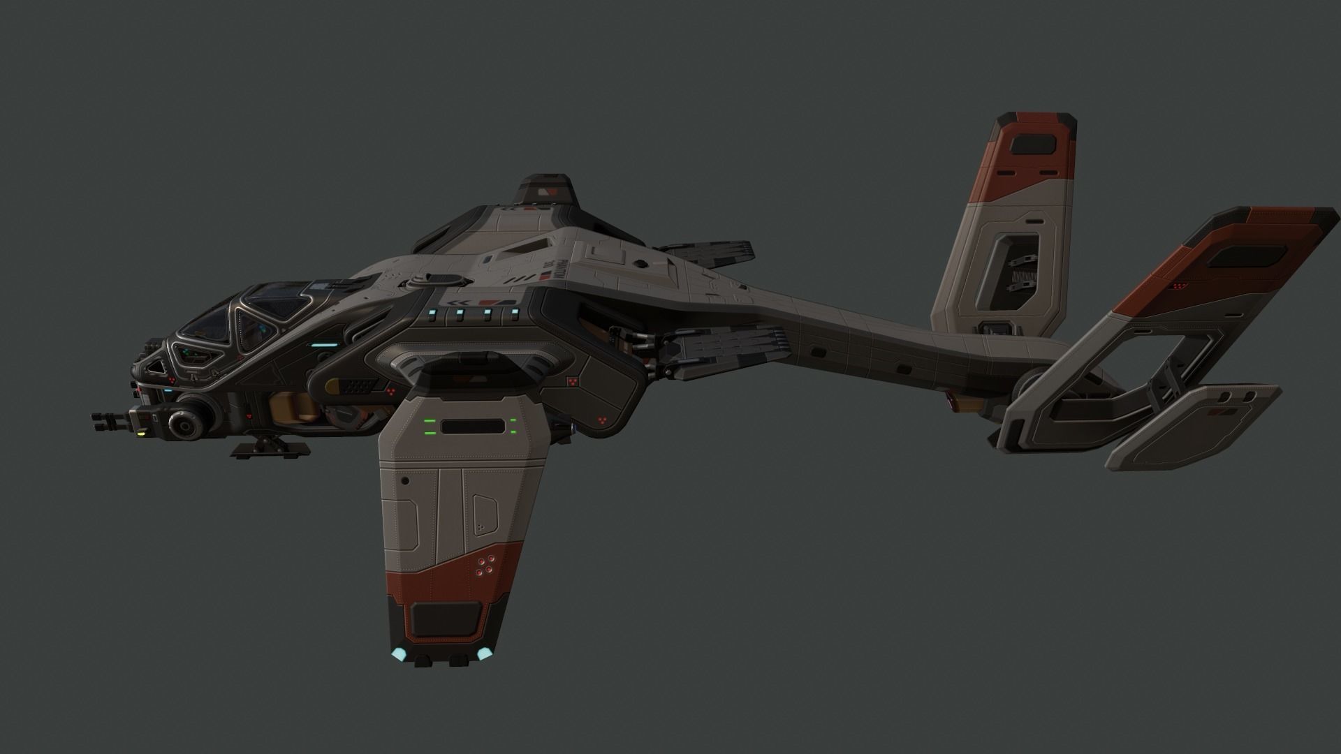 Phantom Aircraft Low-poly 3D model_4