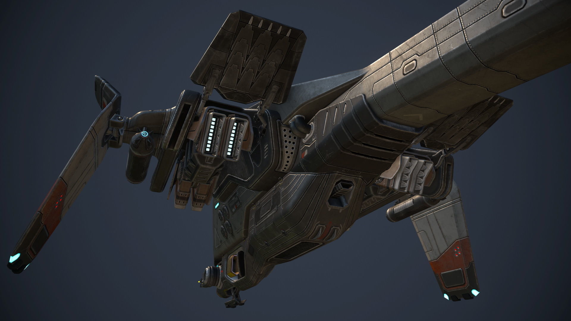 Phantom Aircraft Low-poly 3D model_24