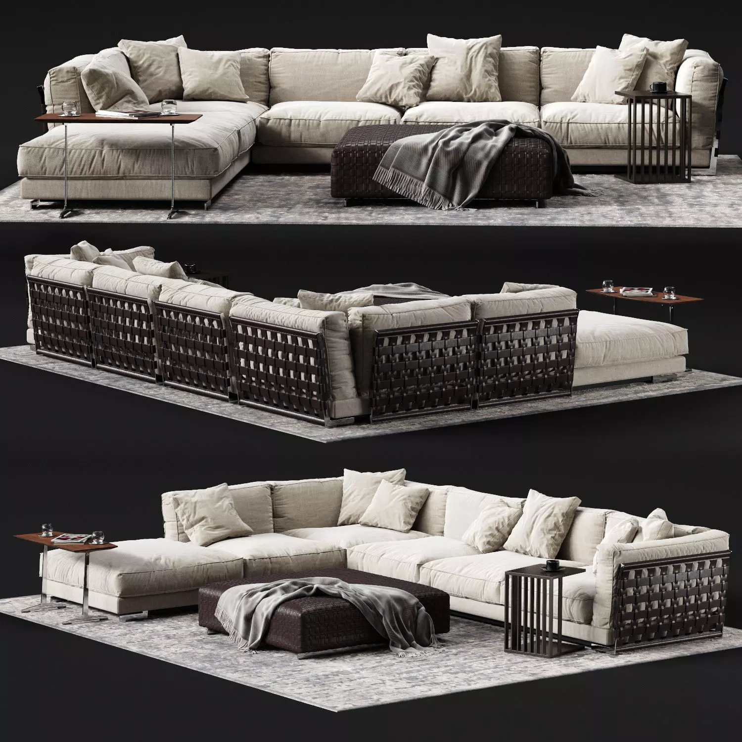 FLEXFORM CESTONE Corner Sofa 3D model