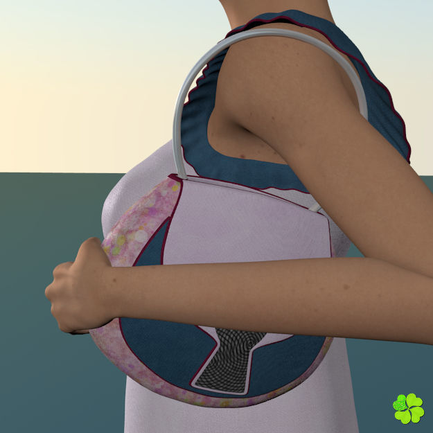 Handbag denim printed rigged low poly Low-poly 3D model_10