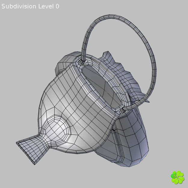 Handbag denim printed rigged low poly Low-poly 3D model_60