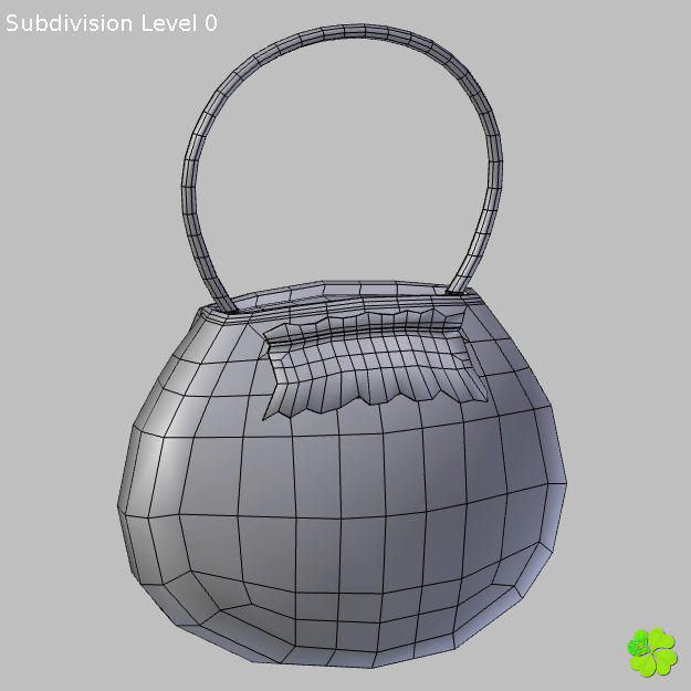 Handbag denim printed rigged low poly Low-poly 3D model_54