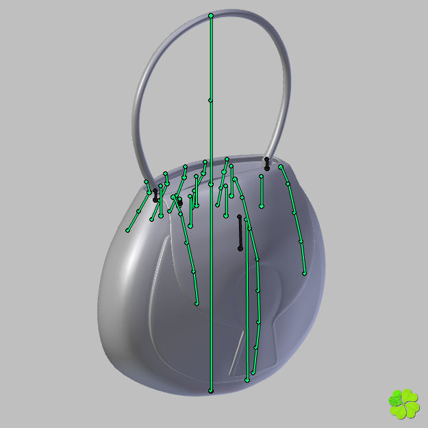 Handbag denim printed rigged low poly Low-poly 3D model_49