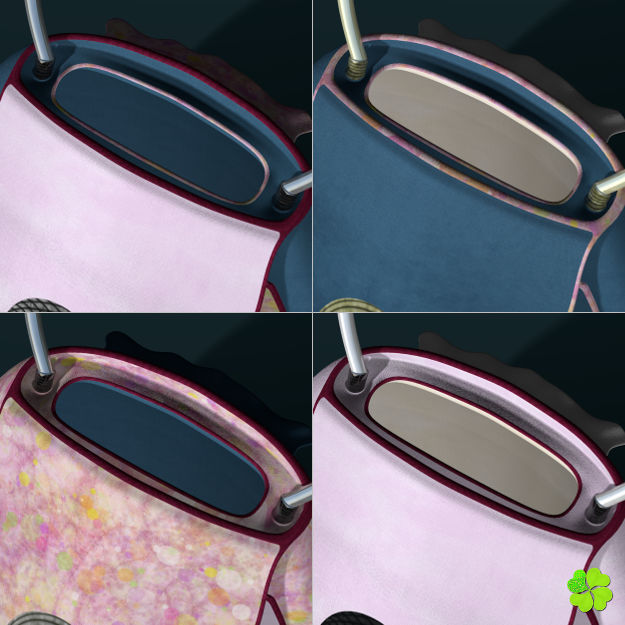 Handbag denim printed rigged low poly Low-poly 3D model_7