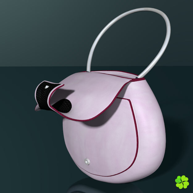 Handbag denim printed rigged low poly Low-poly 3D model_46