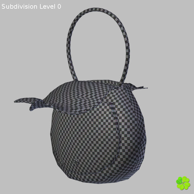 Handbag denim printed rigged low poly Low-poly 3D model_71