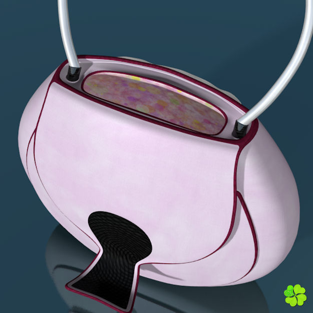 Handbag denim printed rigged low poly Low-poly 3D model_20