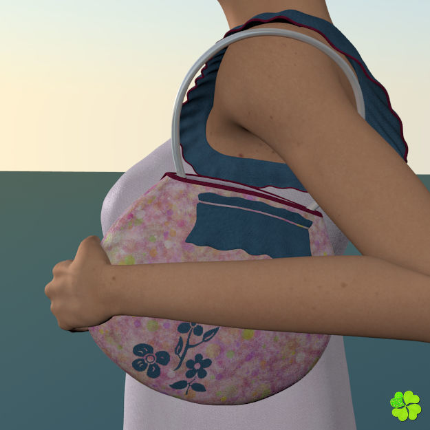 Handbag denim printed rigged low poly Low-poly 3D model_43