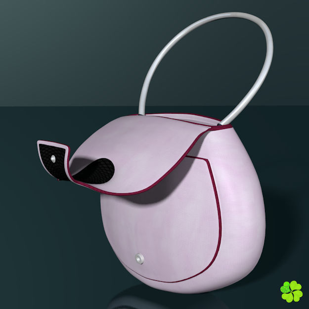 Handbag denim printed rigged low poly Low-poly 3D model_45